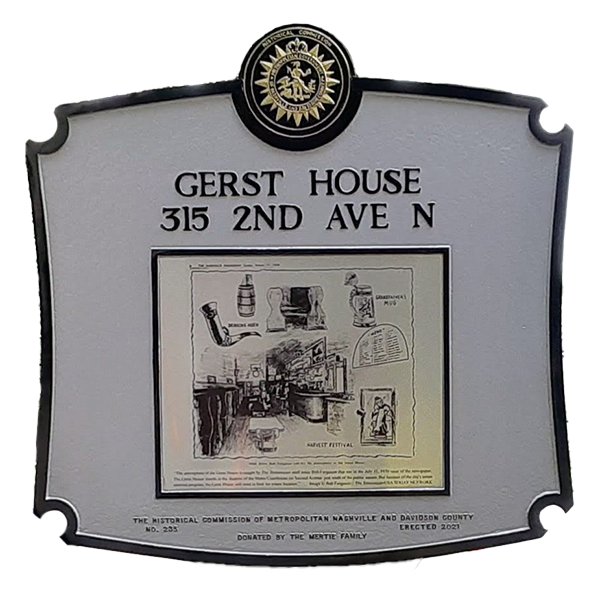 Gerst House Nashville | Beer Historical Marker