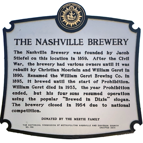 The Nashville Brewery Historical Marker